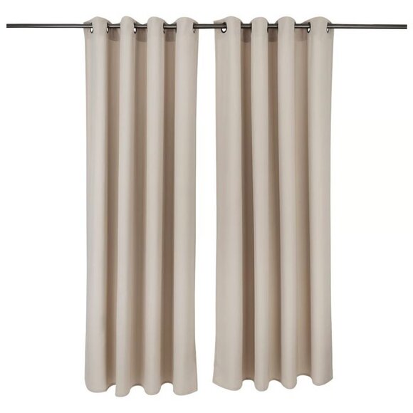 NEW Ikea Revlummer Brown Curtains 1 Pair (2 Panels) 55" x 84" 005.713.87 Solid X - Picture 7 of 7